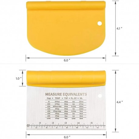 Шпатель и скребок для выпечки и теста 2 в 1, многофункциональный-7