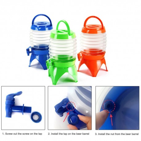 Складной диспенсер для воды Multifunctional Telescopic Bucket  оптом-7