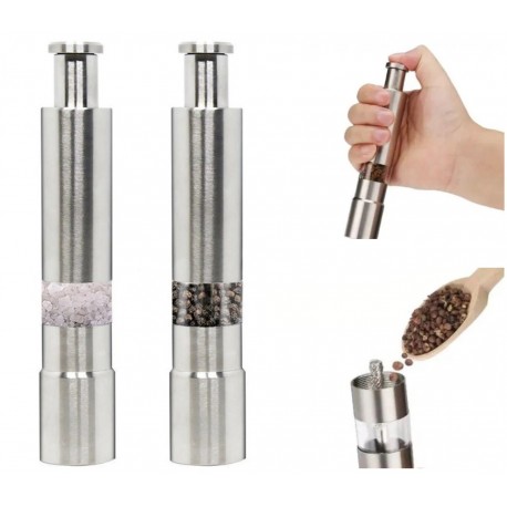 Механическая мельница для перца, высота 15 см, сталь  оптом-6
