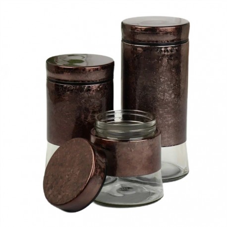Набор банок для сыпучих продуктов 3 шт  оптом-1