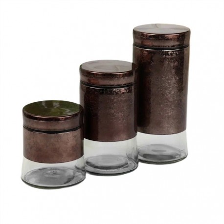 Набор банок для сыпучих продуктов 3 шт  оптом