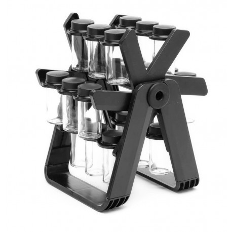 Набор емкостей МЕЛЬНИЦА 18 в 1 для хранения специй и приправ, крутящаяся подставка  оптом