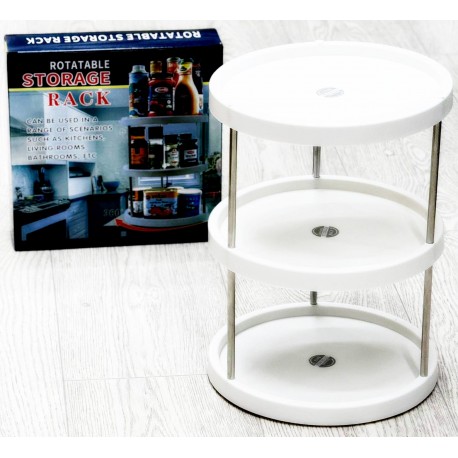 Вращающийся кухонный органайзер ROTATABLE STORAGE RACK для специй 3 яруса  оптом-2