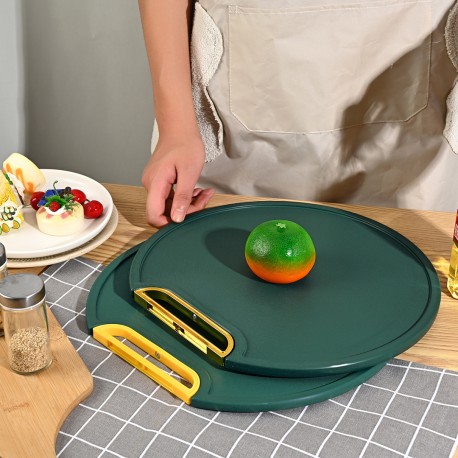 Разделочная доска круглая с ручкой  оптом-6