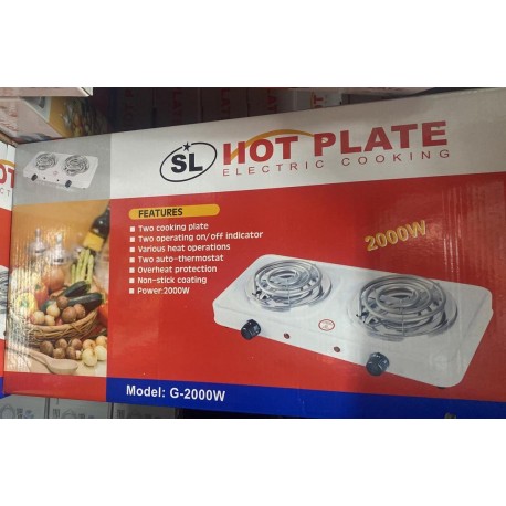 Электрическая плита двухконфорочная настольная NOT PLATE G-2000W, 2000W  оптом-6