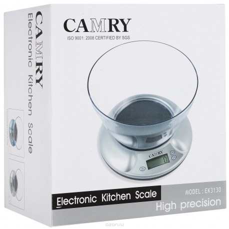 Электронные кухонные весы с чашей (5кг/1г) CAMRY EK-3130  оптом-1