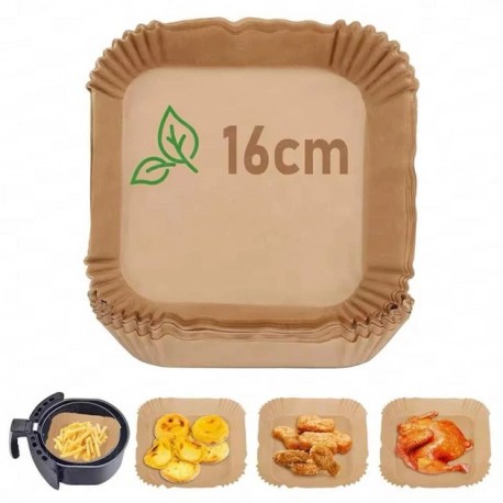 Бумажные одноразовые квадратные формы 160х45 мм для аэрогриля 45 шт оптом-1