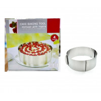 Набор форм-кольца для торта 4 шт (диаметр 18, 20, 22, 24 см)