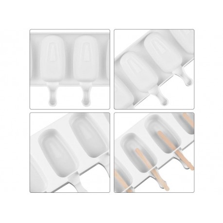 Форма для мороженого Эскимо 4 ячейки 9*5см  оптом-3