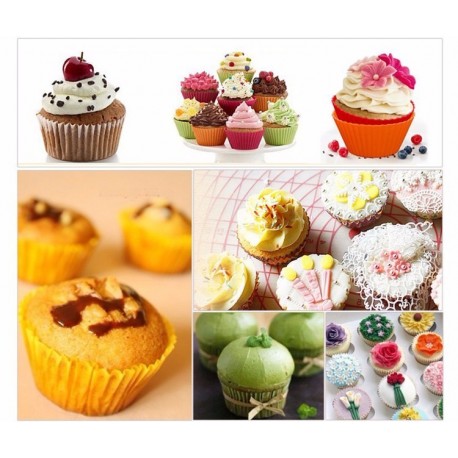 Форма для выпечки силиконовая прозрачная упаковка D 7см 24 шт  оптом-6