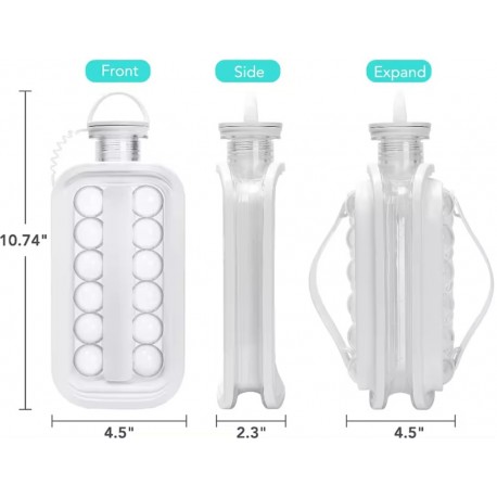Форма для кубиков льда 2 в 1 ICE CUBE MAKING BOTTLE 24 кубиков  оптом-2