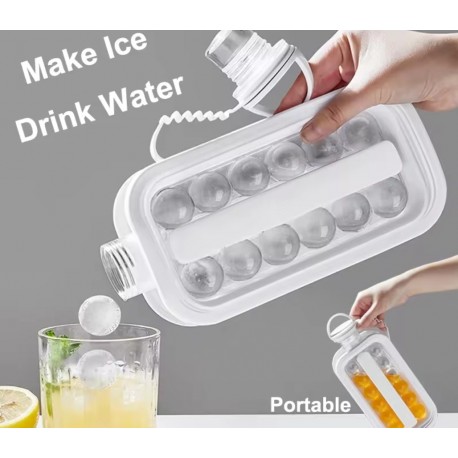 Форма для кубиков льда 2 в 1 ICE CUBE MAKING BOTTLE 24 кубиков  оптом-4