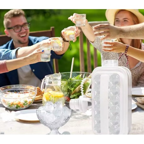 Форма для кубиков льда 2 в 1 ICE CUBE MAKING BOTTLE 24 кубиков  оптом-7