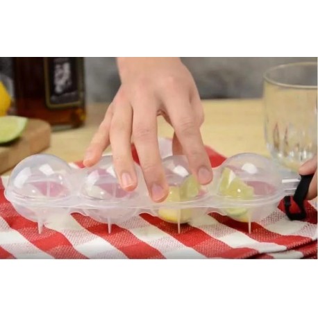 Форма для льда Шарик  4 ячейки 1 шт  оптом-4