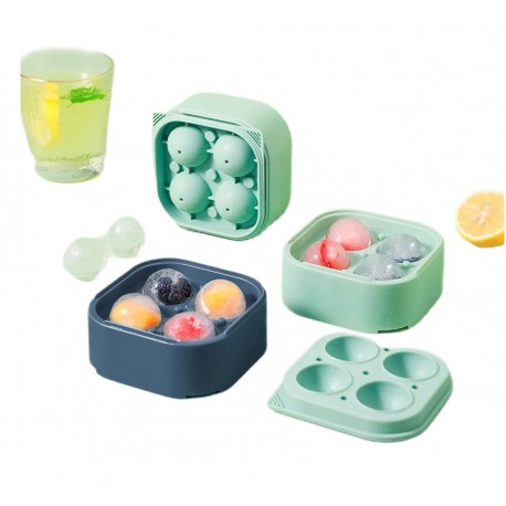 Силиконовая форма для льда Большая Круглая Сфера 4 ячейки  оптом-2