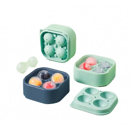 Силиконовая форма для льда Большая Круглая Сфера 4 ячейки  оптом-3