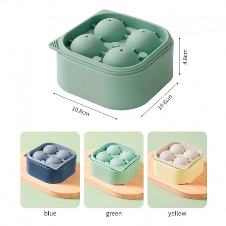 Силиконовая форма для льда Большая Круглая Сфера 4 ячейки  оптом-4