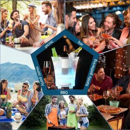 Светящееся ведро для напитков LED SPEAKER ICE BUCKET SOM-0203, с динамиком, 7 л оптом-4