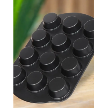 Форма для выпечки кексов и маффинов из стали 12 ячеек 26,5 х 41 х 3,3 см  оптом-6