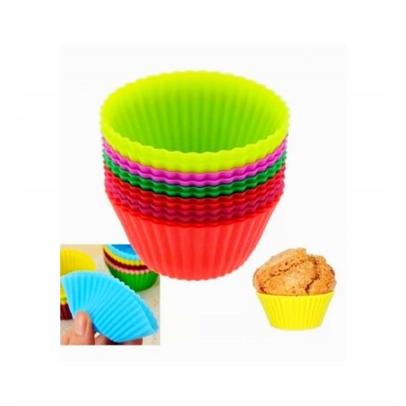 Комплект форм круглых силиконовых для кекса 24 штук  оптом-2