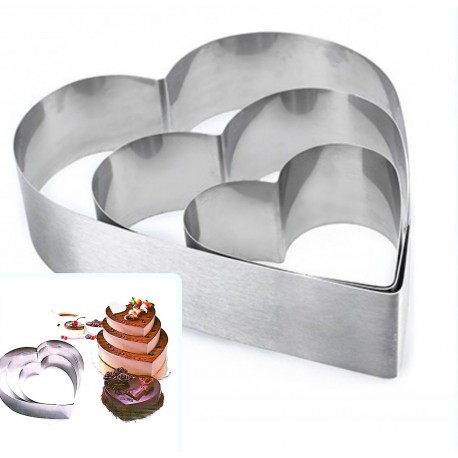 Набор форм для выпечки торта Сердце 3 шт  оптом-3