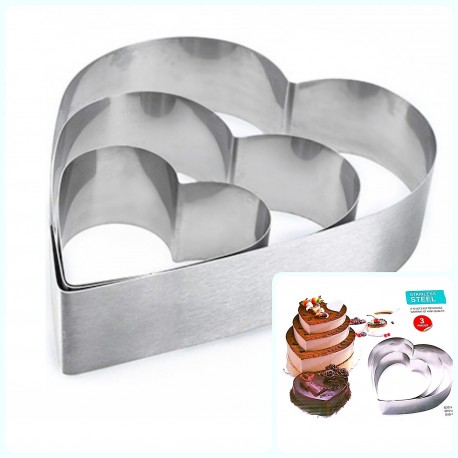 Набор форм для выпечки торта Сердце 3 шт  оптом-4