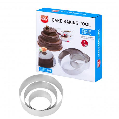Набор из 3-х круглых форм для торта 10-15-20 см   оптом-3