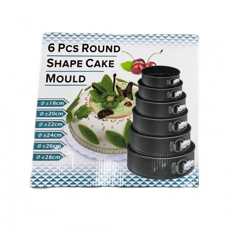 Набор круглых форм для выпечки коржей разъемные ø18, 20, 22, 24, 26, 28 см, 6 шт  оптом-2
