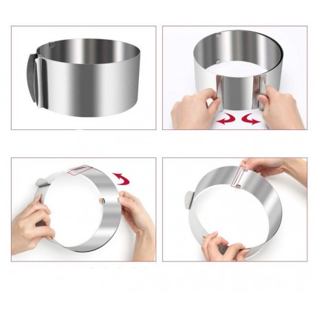 Раздвижная Форма для выпечки тортов 16-30 см  оптом-3