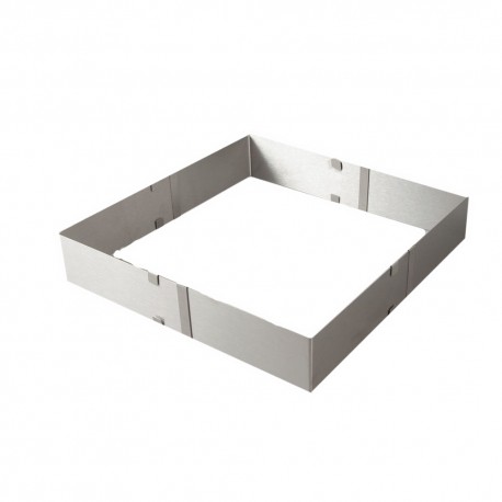 Раздвижная кулинарная форма для запекания и выпечки Cake Ring квадратная  оптом-1