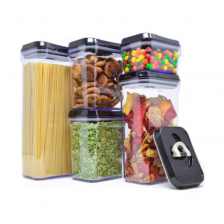 Набор контейнеров 5 шт для хранения сыпучих продуктов  оптом-2