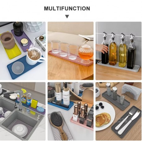 Силиконовый коврик для сушки стаканок и чашек Multifunctional silicone storage pad  оптом-3