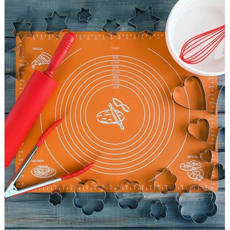 Коврик силиконовый для раскатки теста и выпечки, 30х40 см  оптом-3