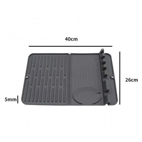 Кухонный коврик для сушки посуды из силикона 40х26 см-2