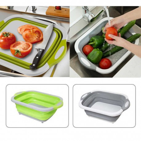 Многофункциональная складная разделочная доска 3 в 1  оптом-3