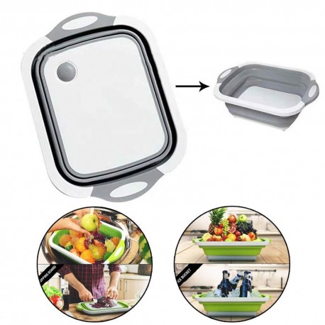 Многофункциональная складная разделочная доска 3 в 1  оптом-1