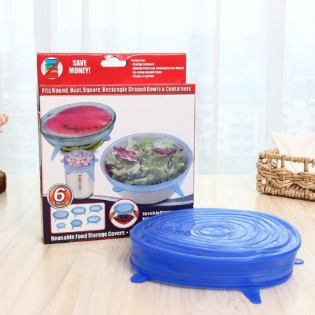 Набор силиконовых крышек Super Stretch Silicon Lids 6 шт  оптом-9