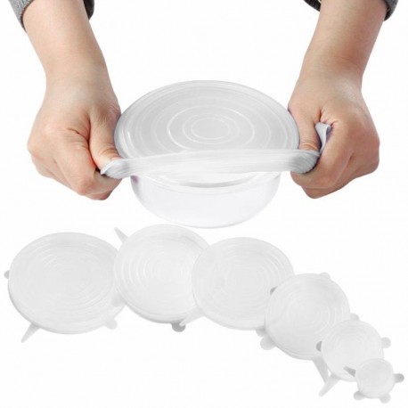 Набор силиконовых крышек Super Stretch Silicon Lids 6 шт  оптом-1