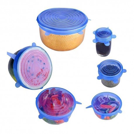 Набор силиконовых крышек Super Stretch Silicon Lids 6 шт  оптом-3