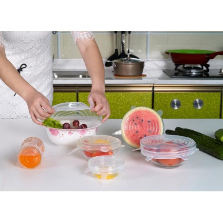 Набор силиконовых крышек Super Stretch Silicon Lids 6 шт  оптом-8