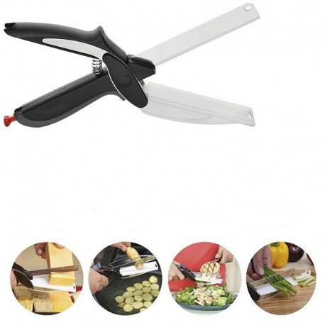 Ножницы 2 в 1 для быстрой нарезки овощей  оптом-3