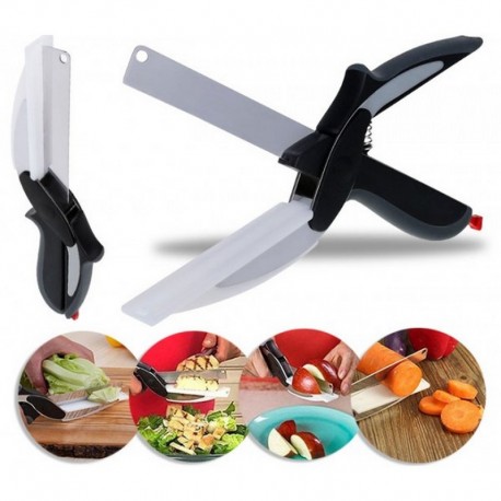 Ножницы 2 в 1 для быстрой нарезки овощей  оптом-8