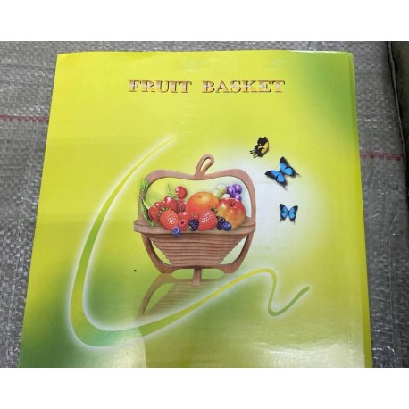 Фруктовница складная бамбуковая, диаметр 27 см, в форме яблока-7