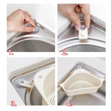 Органайзер на раковину угловой на присоске  оптом-9