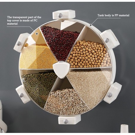 Круглый органайзер для хранения сыпучих продуктов 8,5 литров  оптом-2