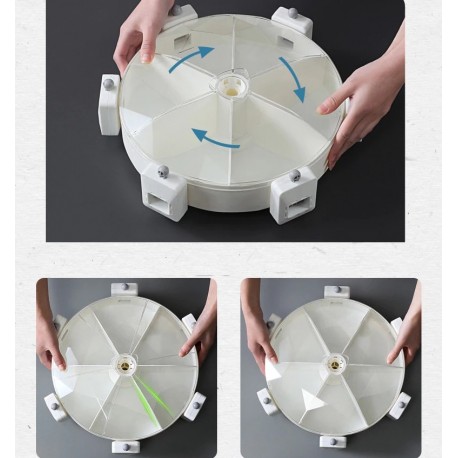 Круглый органайзер для хранения сыпучих продуктов 8,5 литров  оптом-6