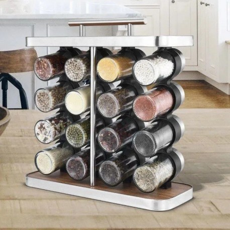 Набор баночек для специй на подставке 16 шт-4