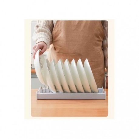 Кухонный металлический органайзер-сушилка для посуды с поддоном 9 отсеков  оптом-4