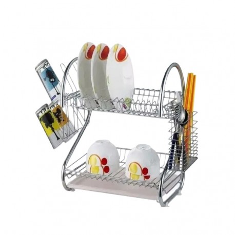 Настольная сушилка-органайзер для посуды, 2 уровня