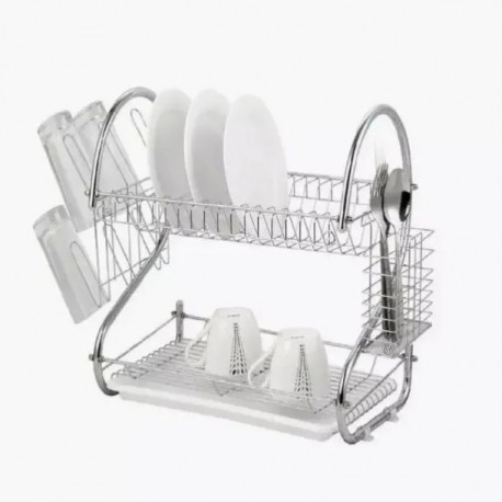 Настольная сушилка-органайзер для посуды, 2 уровня-2